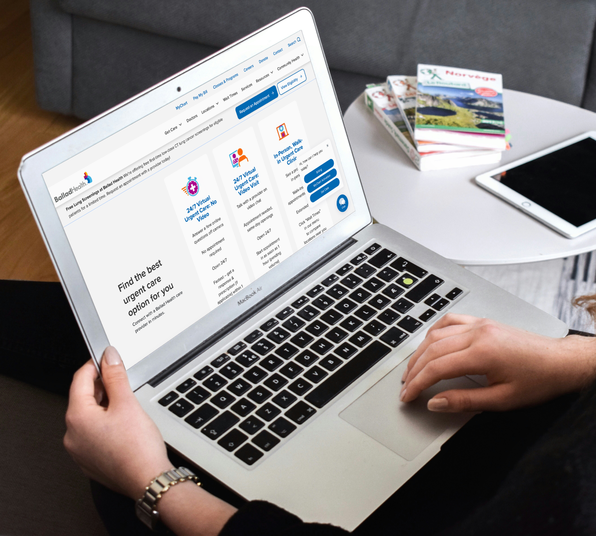 Ballad Health website homepage