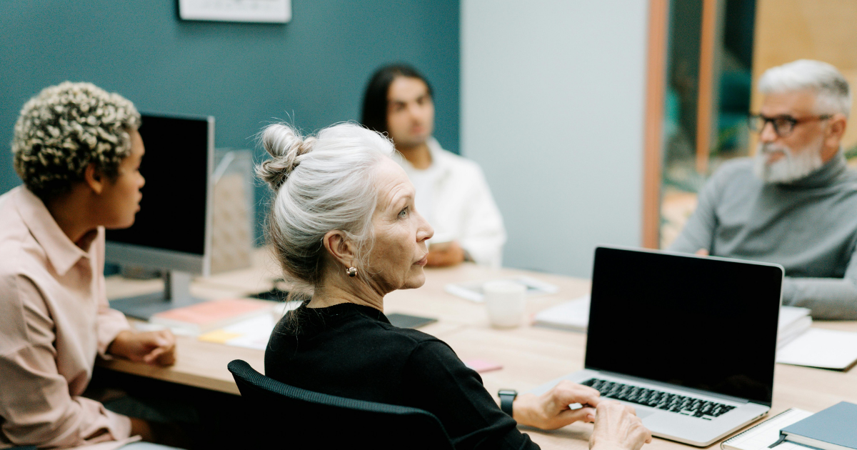 Cross-functional healthcare team collaborating on digital strategy