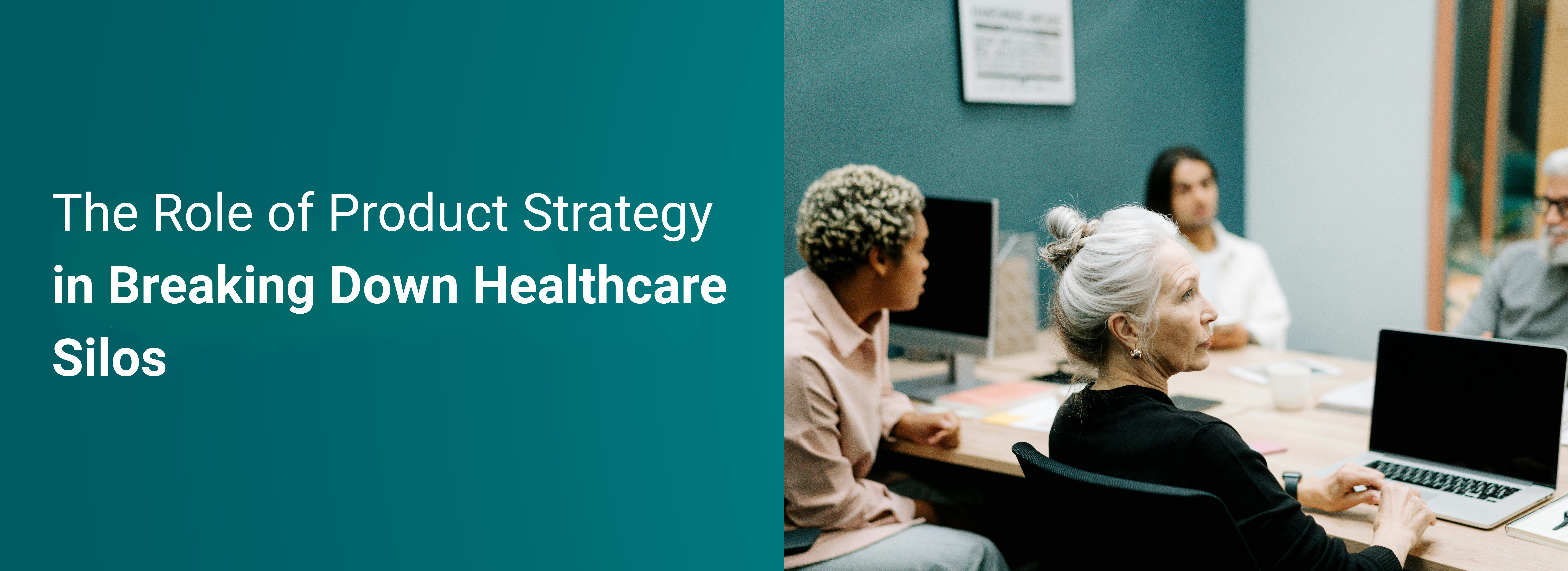 Cross-functional healthcare team collaborating on digital strategy