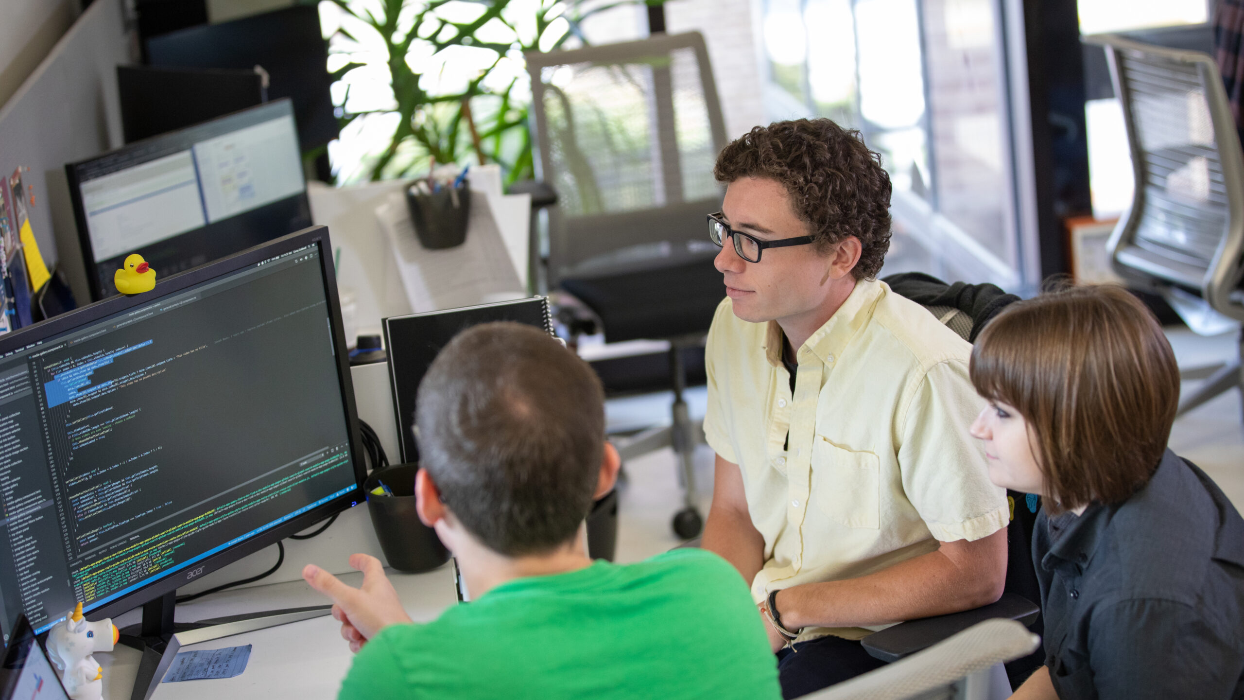 modeans working in office