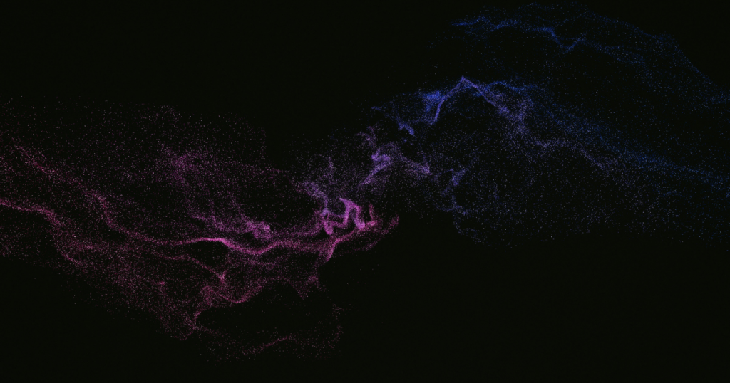 Abstract AI-inspired particle visualization