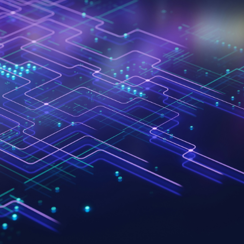 Abstract digital network illustrating connected systems, data flow, and digital infrastructure.